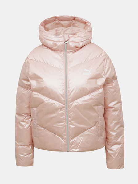 Puma Růžová dámská prošívaná péřová bunda Puma Classics Shine Down