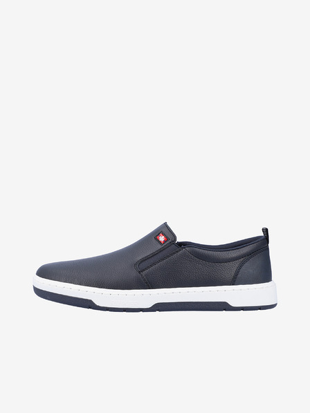 Rieker Tmavě modré pánské kožené slip on tenisky Rieker