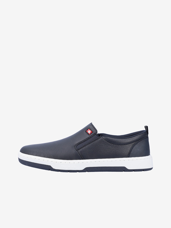 Rieker Tmavě modré pánské kožené slip on tenisky Rieker