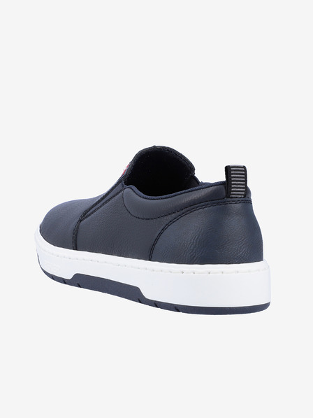 Rieker Tmavě modré pánské kožené slip on tenisky Rieker