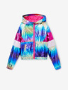 Desigual Růžovo-modrá holčičí metalická bunda Desigual Rainbow