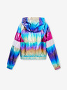 Desigual Růžovo-modrá holčičí metalická bunda Desigual Rainbow