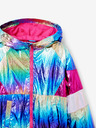 Desigual Růžovo-modrá holčičí metalická bunda Desigual Rainbow