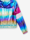 Desigual Růžovo-modrá holčičí metalická bunda Desigual Rainbow
