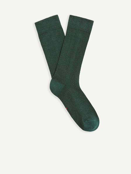 Celio Zelené vysoké ponožky z bavlny Supima® Celio Milof