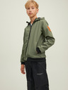Jack & Jones Khaki klučičí lehká bunda s kapucí Jack & Jones Classic Waffle