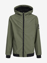 Jack & Jones Khaki klučičí lehká bunda s kapucí Jack & Jones Classic Waffle