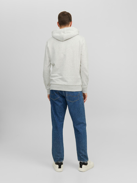 Jack & Jones Světle šedá pánská žíhaná mikina s kapucí Jack & Jones Josh