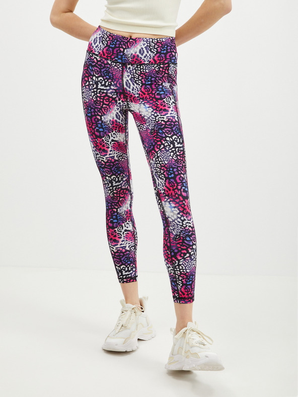 DKNY Fialové dámské vzorované legíny DKNY