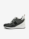 Michael Kors Černé dámské kožené tenisky na klínku Michael Kors Maven Slip On Trainer