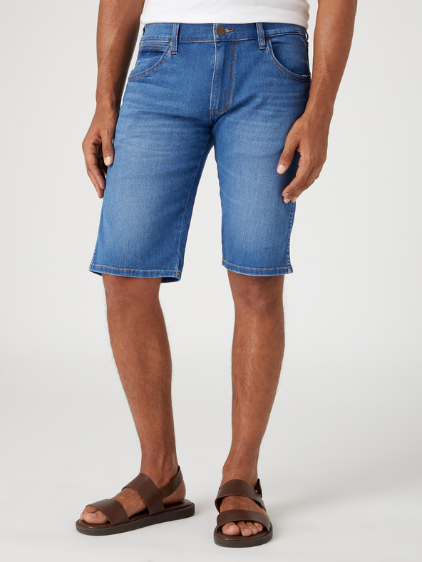 Wrangler Modré pánské džínové kraťasy Wrangler Innovation