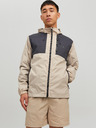 Jack & Jones Krémová pánská lehká bunda s kapucí Jack & Jones Filo