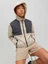 Jack & Jones Krémová pánská lehká bunda s kapucí Jack & Jones Filo