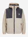 Jack & Jones Krémová pánská lehká bunda s kapucí Jack & Jones Filo