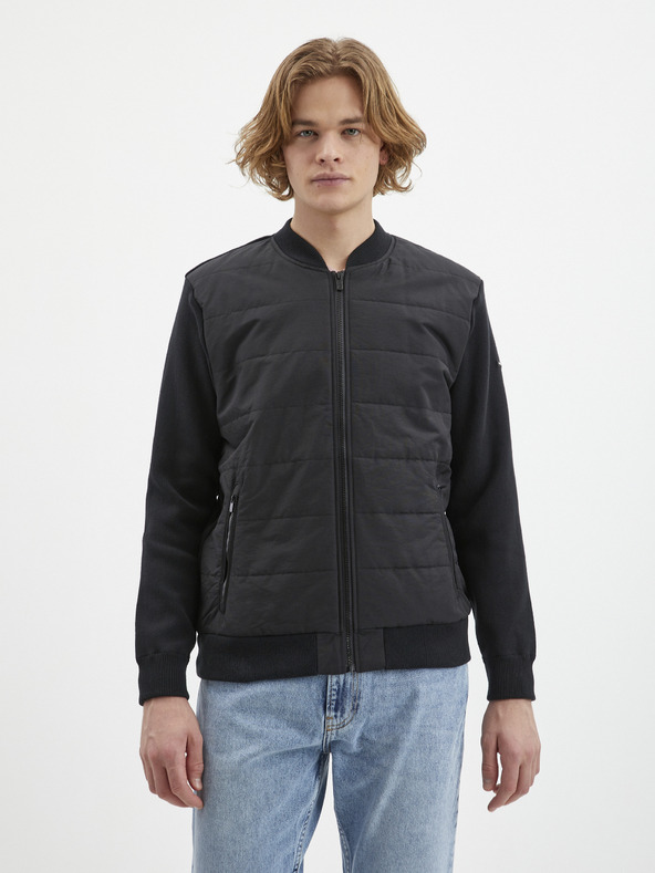 Pepe Jeans Tmavě šedý pánský bomber Pepe Jeans Noel