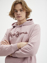 Pepe Jeans Růžová pánská mikina s kapucí Pepe Jeans Ryan