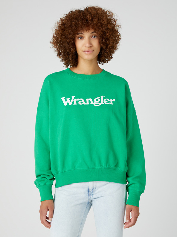 Wrangler Zelená dámská mikina Wrangler