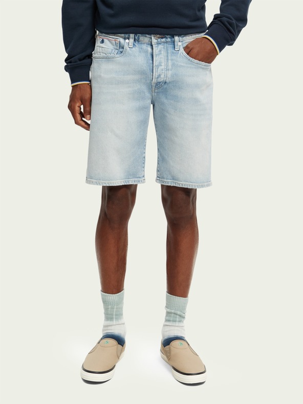 Scotch & Soda Světle modré pánské džínové kraťasy Scotch & Soda