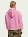Scotch & Soda Růžová dámská mikina s kapucí Scotch & Soda
