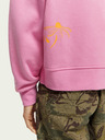 Scotch & Soda Růžová dámská mikina s kapucí Scotch & Soda