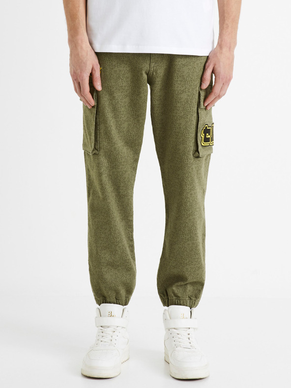 Celio Zelené pánské kalhoty Celio Dragon Ball Z