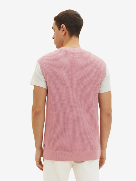 Tom Tailor Růžová pánská svetrová vesta Tom Tailor