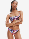 Desigual Bílý dámský vzorovaný horní díl plavek Desigual Playa