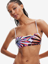 Desigual Bílý dámský vzorovaný horní díl plavek Desigual Playa