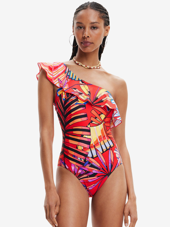 Desigual Červené dámské vzorované plavky Desigual Medewi