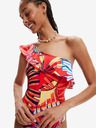 Desigual Červené dámské vzorované plavky Desigual Medewi