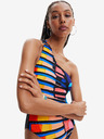 Desigual Černé dámské pruhované plavky Desigual Amazonas