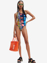 Desigual Černé dámské pruhované plavky Desigual Amazonas