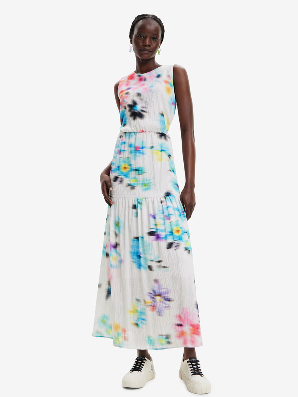 Desigual Bílé dámské vzorované šaty Desigual Avinyon
