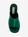Steve Madden Tmavě zelené dámské pantofle na podpatku Steve Madden