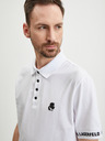 Karl Lagerfeld Bílé pánské polo tričko KARL LAGERFELD