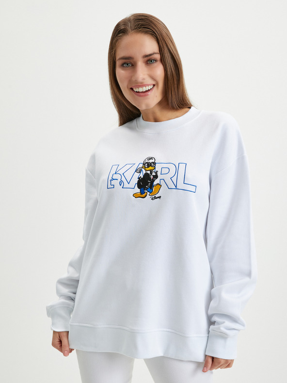 Karl Lagerfeld Bílá dámská mikina KARL LAGERFELD x Disney