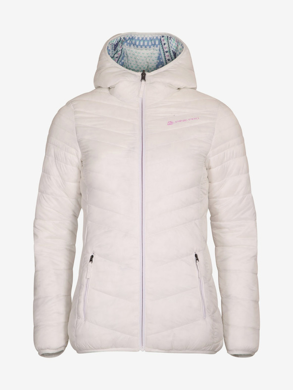 ALPINE PRO Dámská oboustranná bunda hi-therm ALPINE PRO MICHRA bílá