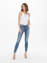 ONLY Modré dámské skinny fit džíny s vyšisovaným efektem ONLY Blush