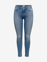 ONLY Modré dámské skinny fit džíny s vyšisovaným efektem ONLY Blush