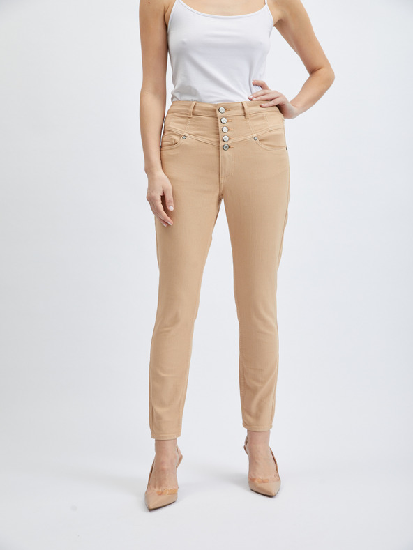 Orsay Béžové dámské skinny fit džíny ORSAY