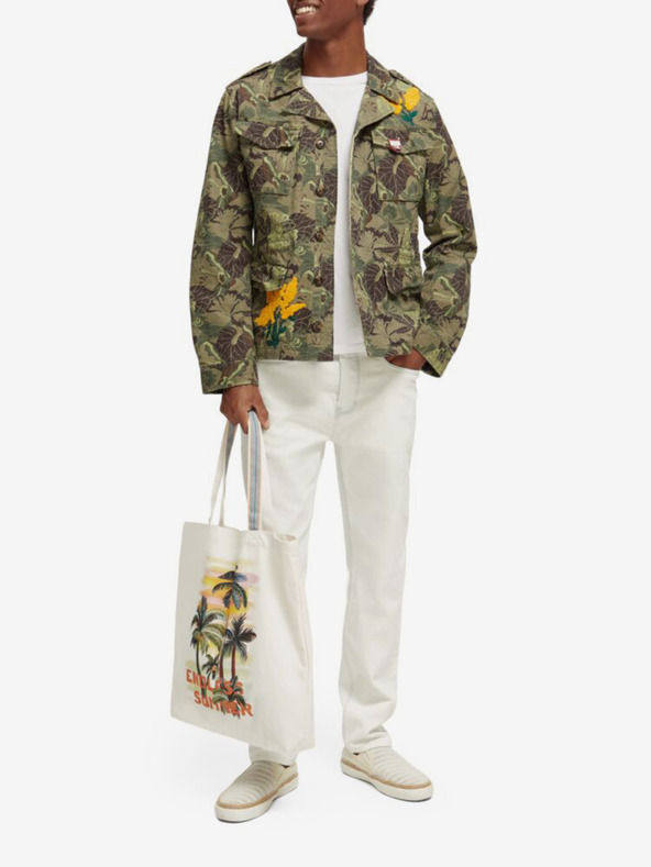Scotch & Soda Krémová plátěná taška Scotch & Soda
