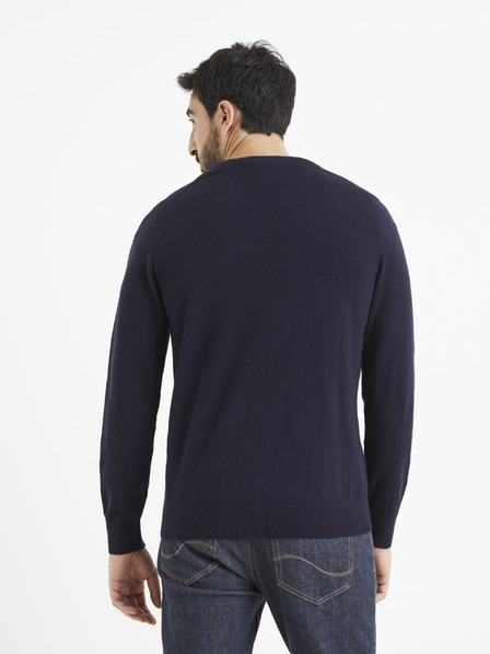 Celio Tmavě modrý svetr Celio Veviflex