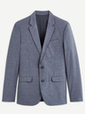 Celio Šedomodré pánské oblekové slim fit sako Celio Buchambray