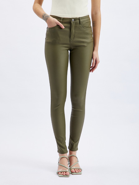 Orsay Khaki dámské skinny fit kalhoty ORSAY