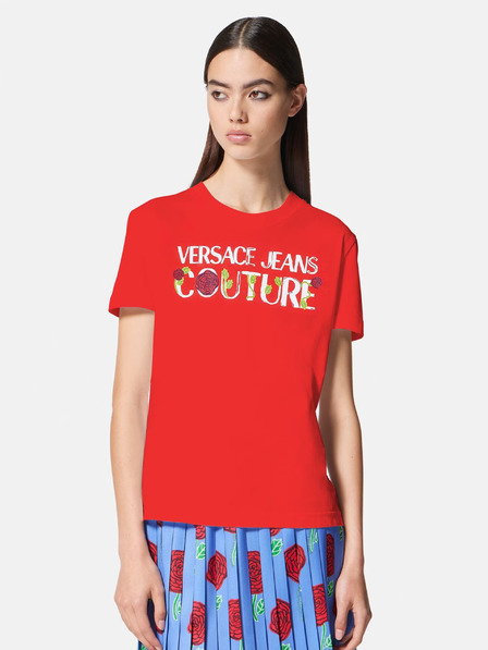 Versace Jeans Couture Červené dámské tričko Versace Jeans Couture