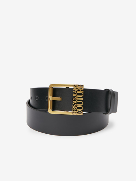 Versace Jeans Couture Černý pánský kožený pásek Versace Jeans Couture