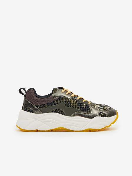 Scotch & Soda Tmavě zelené dámské vzorované tenisky Scotch & Soda Celest Sneaker Green Multi