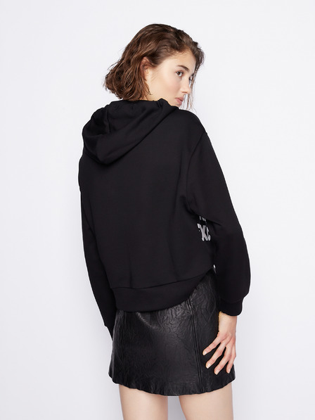 Armani Exchange Černá dámská mikina s kapucí Armani Exchange
