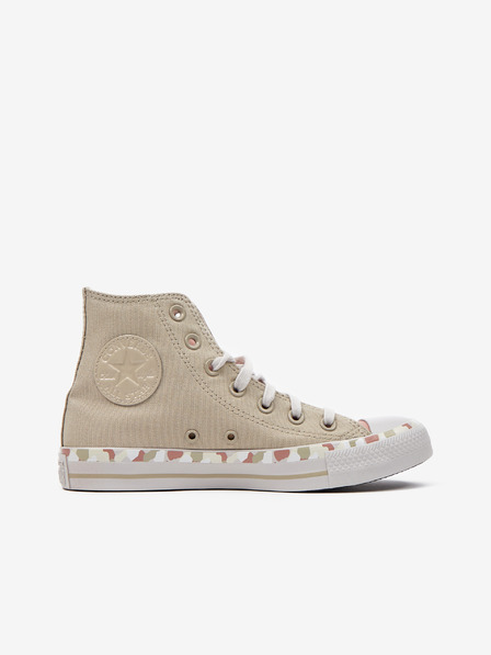 Converse Růžovo-béžové dámské kotníkové tenisky Converse Chuck Taylor All Star Marbled