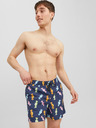 Jack & Jones Tmavě modré pánské vzorované plavky Jack & Jones Fiji